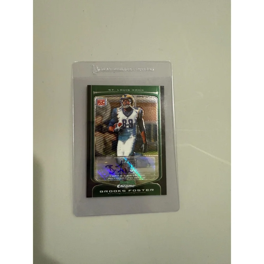 2009 Bowman Chrome BROOKS FOSTER Rookie Auto‎ RC #158 St. Louis Rams WR